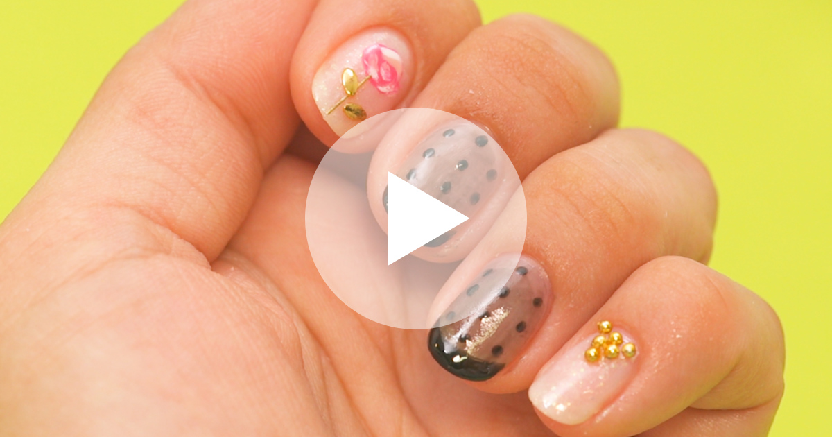 All100均アイテムで完成 おフェロなモテネイル ルトロン