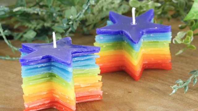 ギフトにも最適 色鮮やかな手作り 星のプレートキャンドル で暮らしに彩りを ルトロン
