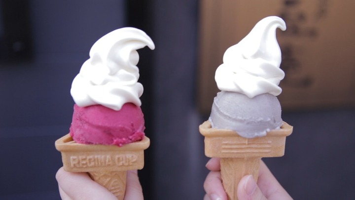 逆さにしても落ちない豆乳ソフト 京都 京豆庵 伏見稲荷店 ルトロン