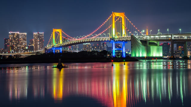 お台場 レインボーブリッジ 18年点灯式 ライブやイルミも ルトロン
